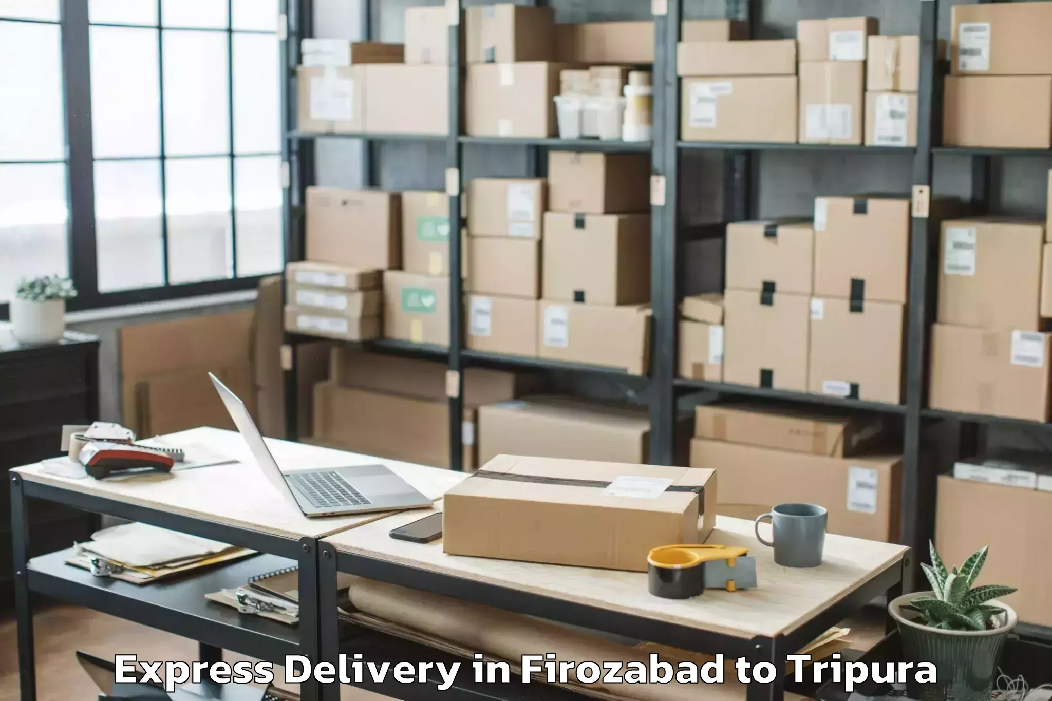 Professional Firozabad to Jampuijala Express Delivery